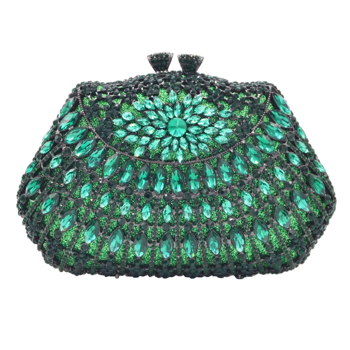 Bolsa de mão luxuosa com cristais e rosas, em ouro para mulheres, baile, casamento, sm67