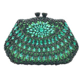 Bolsa de mão luxuosa com cristais e rosas, em ouro para mulheres, baile, casamento, sm67