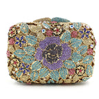 Sacos de flores cristal embreagem noite bolsa whtuoheng feminino diamante strass bolsas formal festa casamento roxo/azul/dourado sacos