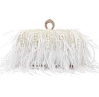 Venda quente frisado borla bolsa de embreagem diamante pérola sacos noite festa casamento bolsa embreagem corrente metal sacos ombro