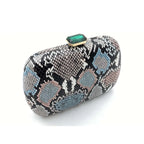Moda Multicoloured Python Snake-Skin Mulheres Evening Clutch Bags Presente do Dia das Mães Dimond Bolsas Cadeia Ombro Bolsas