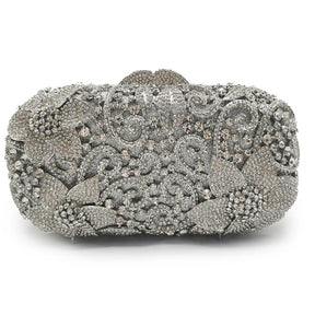 Flor diamante noite sacos de embreagem 4 cores cristal feminino celular bolsas casamento senhora strass dinheiro bolso caso