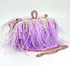 Venda quente frisado borla bolsa de embreagem diamante pérola sacos noite festa casamento bolsa embreagem corrente metal sacos ombro