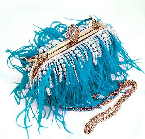 Venda quente frisado borla bolsa de embreagem diamante pérola sacos noite festa casamento bolsa embreagem corrente metal sacos ombro