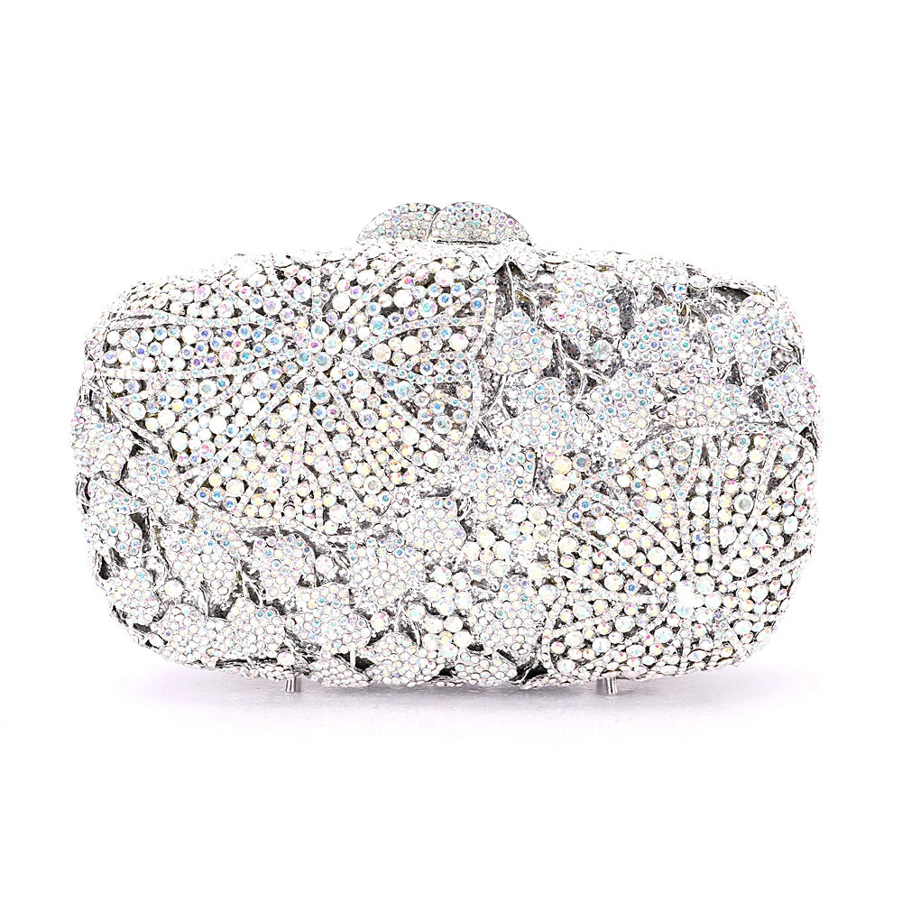 Xiyuan deslumbrante feminino verde/rosa cristal bolsa de embreagem sacos de noite nupcial festa de casamento diamante metal garras bolsa e bolsa