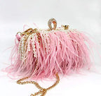 Venda quente frisado borla bolsa de embreagem diamante pérola sacos noite festa casamento bolsa embreagem corrente metal sacos ombro