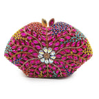 Fushcia/amarelo strass noite sacos de embreagem multicolorido cristal feminino saco de casamento diamante bolsa strass senhoras bolsa
