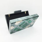 Moda acrílico bolsa de embreagem multicolorido xadrez retalhos saco de noite luxo corrente ombro crossbody sacos novidade carteira bolsas