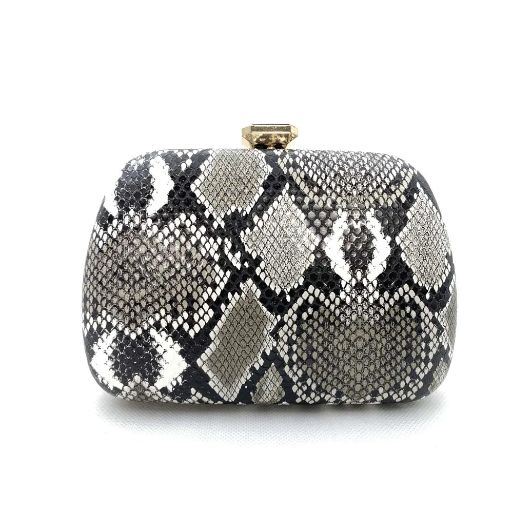 Moda Multicoloured Python Snake-Skin Mulheres Evening Clutch Bags Presente do Dia das Mães Dimond Bolsas Cadeia Ombro Bolsas