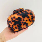 Novo leopardo arcylic sacos de noite luxo senhora bolsa embreagem marca designer ombro crossbody saco mini festa casamento corrente bolsa