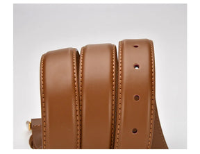 Novo cinto feminino de couro genuíno designer luxo fivela de cinto ajustável moda jeans finos vestido cintura menina cintos de alta qualidade