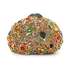 Branco claro pedra saco de noite bolsas luxo diamante garras senhora cocktail ouro metálico bolsa feminina menina banquete bolsas