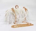 Venda quente frisado borla bolsa de embreagem diamante pérola sacos noite festa casamento bolsa embreagem corrente metal sacos ombro