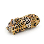 Senhoras tiger rhinestone bolsa oco para fora cristal noite embreagem bolsa diamante bolsas de noite para festa de casamento