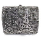 Xiyuan mulheres cristais noite sacos de embreagem festa cocktail strass minaudiere bolsas gemas dia garras casamento sacos ombro