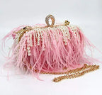 Venda quente frisado borla bolsa de embreagem diamante pérola sacos noite festa casamento bolsa embreagem corrente metal sacos ombro