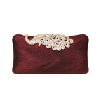 Daiwei bolsa feminina com cristais/glitter, bolsa de mão pequena para festa noturna em cor sólida