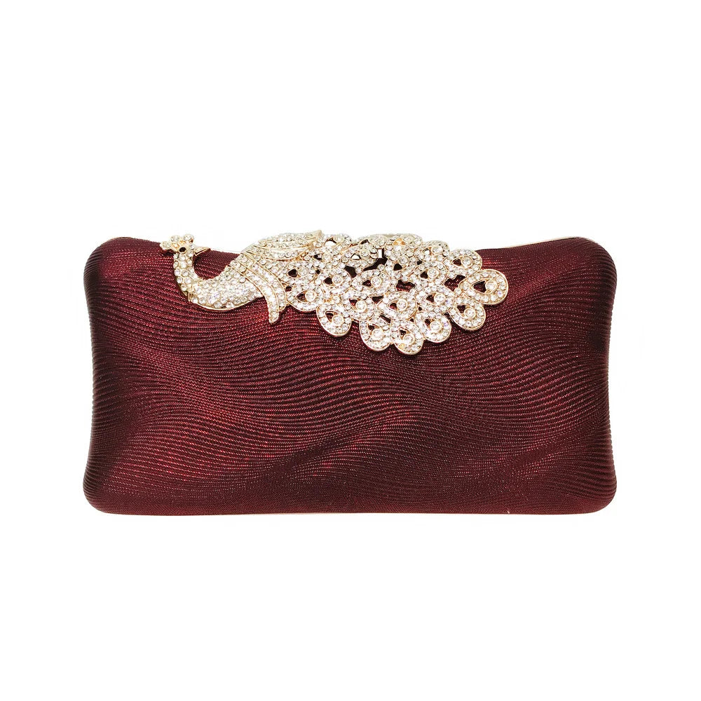 Daiwei bolsa feminina com cristais/glitter, bolsa de mão pequena para festa noturna em cor sólida