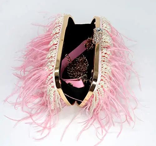 Venda quente frisado borla bolsa de embreagem diamante pérola sacos noite festa casamento bolsa embreagem corrente metal sacos ombro