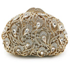 Branco claro pedra saco de noite bolsas luxo diamante garras senhora cocktail ouro metálico bolsa feminina menina banquete bolsas