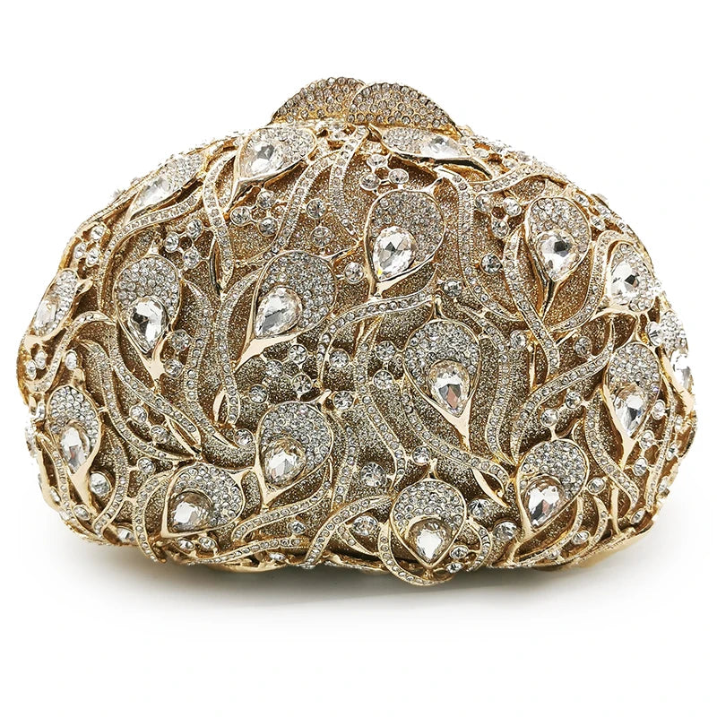 Branco claro pedra saco de noite bolsas luxo diamante garras senhora cocktail ouro metálico bolsa feminina menina banquete bolsas