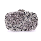 Xiyuan deslumbrante feminino verde/rosa cristal bolsa de embreagem sacos de noite nupcial festa de casamento diamante metal garras bolsa e bolsa