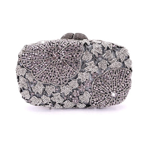 Xiyuan deslumbrante feminino verde/rosa cristal bolsa de embreagem sacos de noite nupcial festa de casamento diamante metal garras bolsa e bolsa