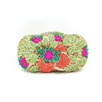 Clutch Metal Cristal Rose Belle