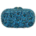 Khannet-sc781 saco de noite feminino, saco de noite luxuoso com padrão floral e strass esmeralda