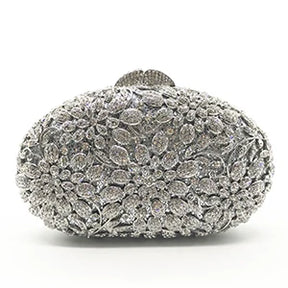 Mulheres oco para fora multi flores de cristal embreagem saco noite diamante minaudiere bolsa casamento para a mãe presentes natal sacos