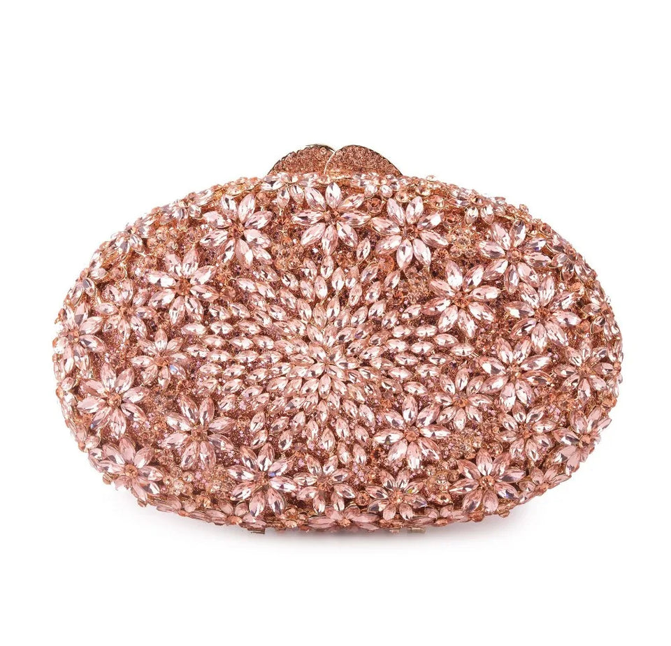 Xiyuan elegante rosa/ouro cor pedra sacos de noite e garras para mulheres festa formal cristal bolsa embreagem casamento bolsa