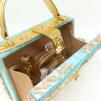 Bolsa de ombro feminina delicada de flor, bolsa de mão luxuosa de acrílico com bolsas transversais da moda, para mulheres