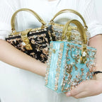 Bolsa de ombro feminina delicada de flor, bolsa de mão luxuosa de acrílico com bolsas transversais da moda, para mulheres