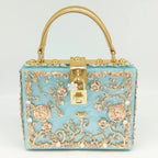 Bolsa de ombro feminina delicada de flor, bolsa de mão luxuosa de acrílico com bolsas transversais da moda, para mulheres