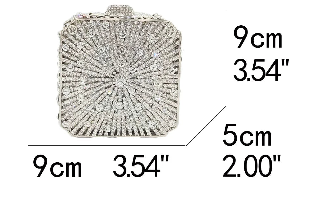 Cristal Noite Embreagem Para Mulheres, Bolsa De Casamento, Embreagem De Noiva, Minaudiere Box, Bolsas De Strass, Boutique, Em Stock