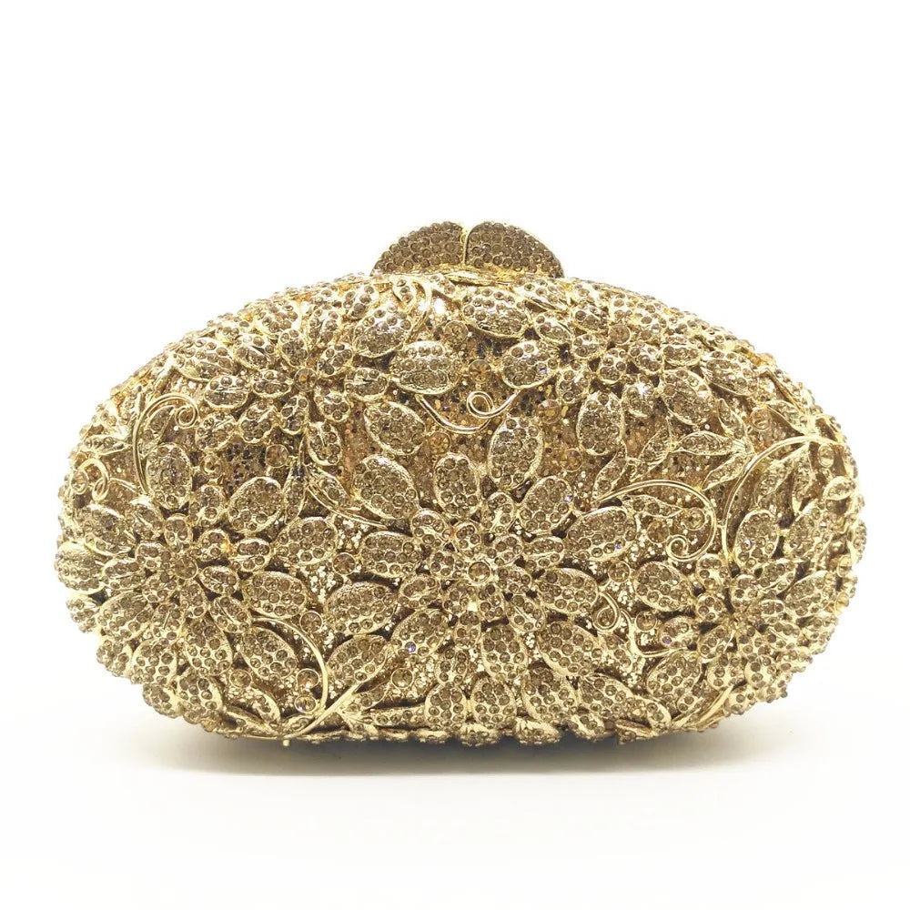 Mulheres oco para fora multi flores de cristal embreagem saco noite diamante minaudiere bolsa casamento para a mãe presentes natal sacos