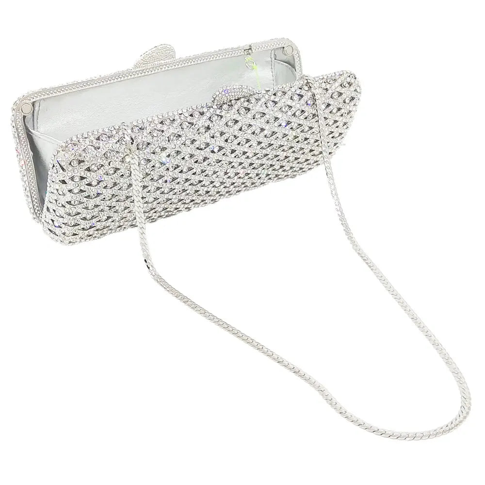 Caixa de Boutique De FGG Elegante Das Mulheres de Diamante saco Da Noite de Embreagem Minaudiere Sacos Bolsas e Bolsas Saco De Cristal De Noiva Jantar Formal