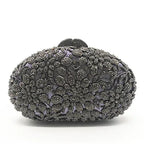 Mulheres oco para fora multi flores de cristal embreagem saco noite diamante minaudiere bolsa casamento para a mãe presentes natal sacos