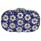 Khannet-sc781 saco de noite feminino, saco de noite luxuoso com padrão floral e strass esmeralda