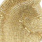 Boutique de fgg cabeça de cavalo dourado feminino cristal noite bolsa e bolsa festa casamento minaudiere animal strass saco embreagem