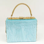 Bolsa de ombro feminina delicada de flor, bolsa de mão luxuosa de acrílico com bolsas transversais da moda, para mulheres