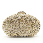 Mulheres oco para fora multi flores de cristal embreagem saco noite diamante minaudiere bolsa casamento para a mãe presentes natal sacos
