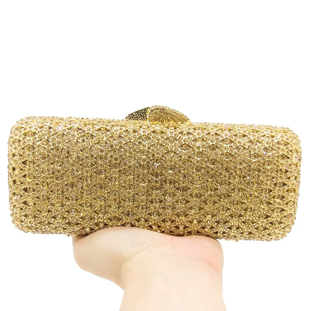 Caixa de Boutique De FGG Elegante Das Mulheres de Diamante saco Da Noite de Embreagem Minaudiere Sacos Bolsas e Bolsas Saco De Cristal De Noiva Jantar Formal