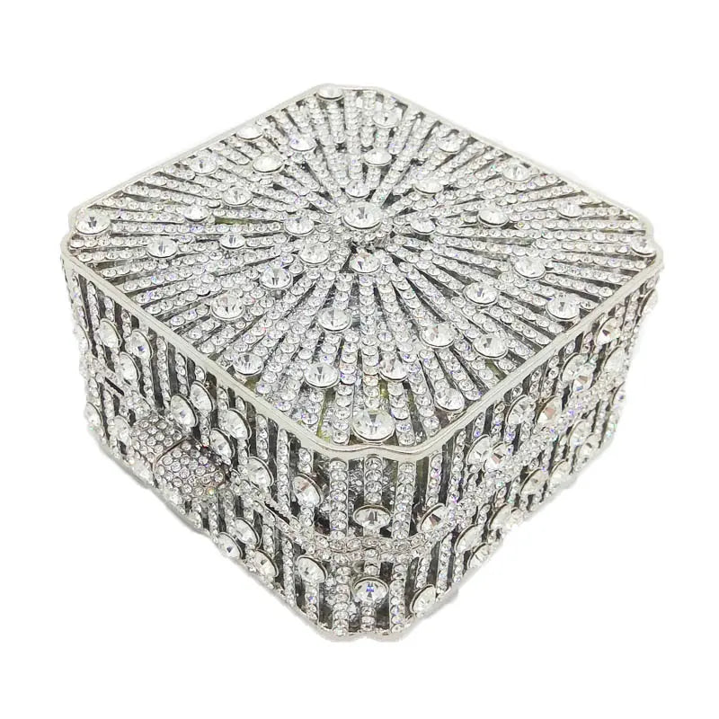 Cristal Noite Embreagem Para Mulheres, Bolsa De Casamento, Embreagem De Noiva, Minaudiere Box, Bolsas De Strass, Boutique, Em Stock