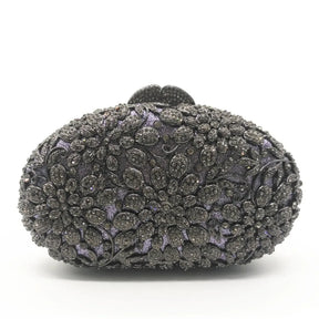 Mulheres oco para fora multi flores de cristal embreagem saco noite diamante minaudiere bolsa casamento para a mãe presentes natal sacos