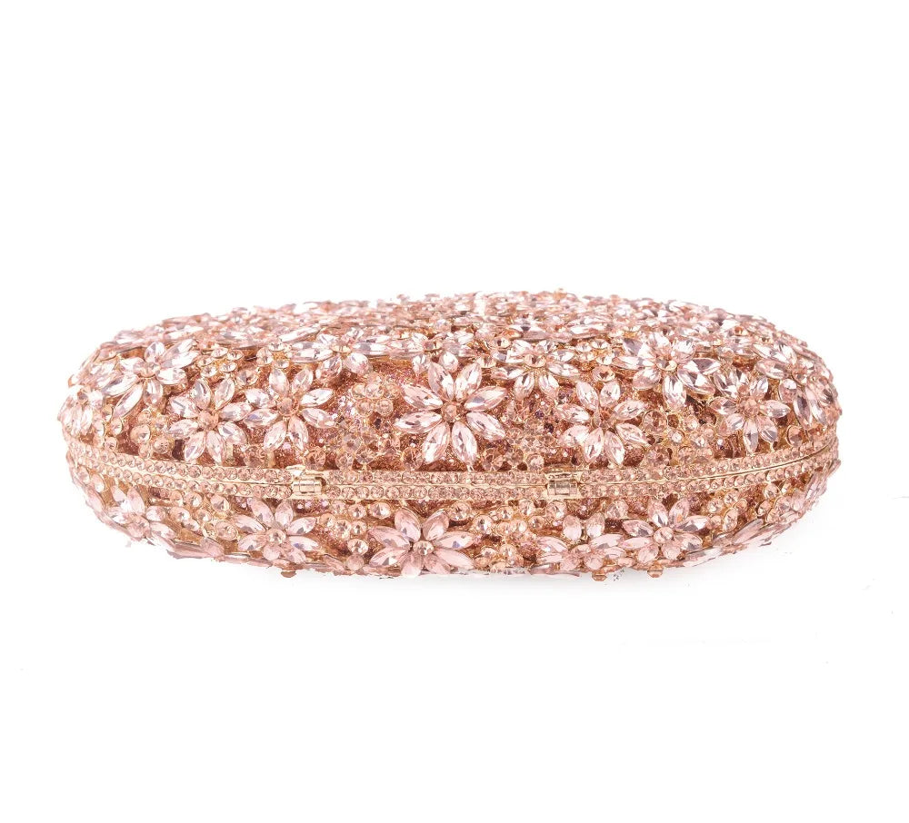 Xiyuan elegante rosa/ouro cor pedra sacos de noite e garras para mulheres festa formal cristal bolsa embreagem casamento bolsa
