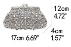 Flor coroa prata cristal embreagem para mulheres, bolsa de noite, saco de baile, embreagens nupciais, bolsa de casamento, boutique de fgg, em estoque