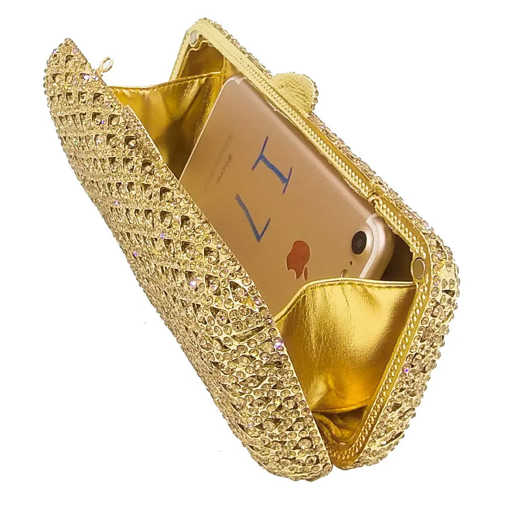 Caixa de Boutique De FGG Elegante Das Mulheres de Diamante saco Da Noite de Embreagem Minaudiere Sacos Bolsas e Bolsas Saco De Cristal De Noiva Jantar Formal