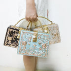 Bolsa de ombro feminina delicada de flor, bolsa de mão luxuosa de acrílico com bolsas transversais da moda, para mulheres
