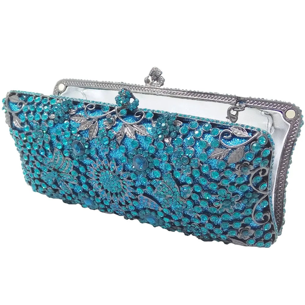 Clutch cristal Turquose